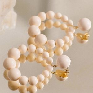 Sezane Charlie Earrings Ecru NWT